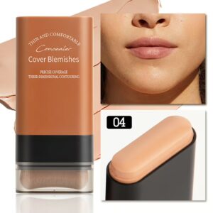 Hydrating Lightweight Foundation Stick with Brush: Waterproof and long-lasting, perfect for all-day wear and smooth, even skin tone.