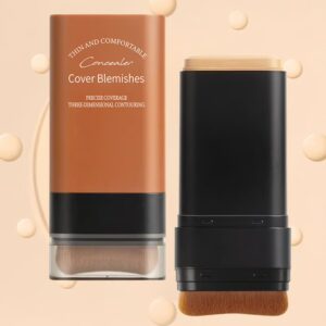 Hydrating Lightweight Foundation Stick with Brush: Lightweight yet full coverage for flawless and natural-looking skin.