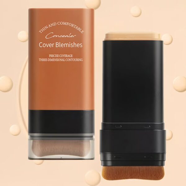 Hydrating Lightweight Foundation Stick with Brush: Lightweight yet full coverage for flawless and natural-looking skin.