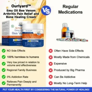 Ourlyard™ Emu Oil & Bee Venom Arthritis Pain Relief and Bone Healing Cream