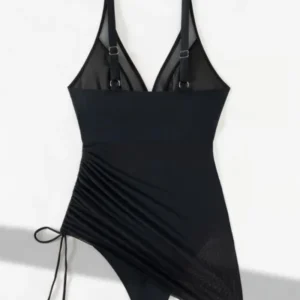 Tummy Control Mesh Swimsuit